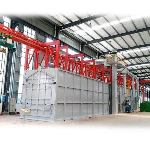 Q48 Catenary stepping grit blasting machines for steel and casting parts